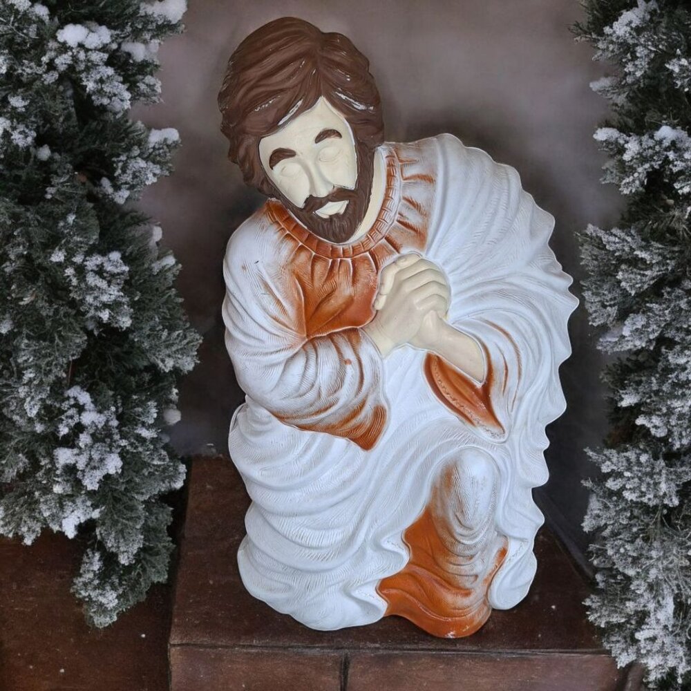 Joseph Blow Mold Nativity 1999 Grand Venture Orange Faded Vintage Works Craft